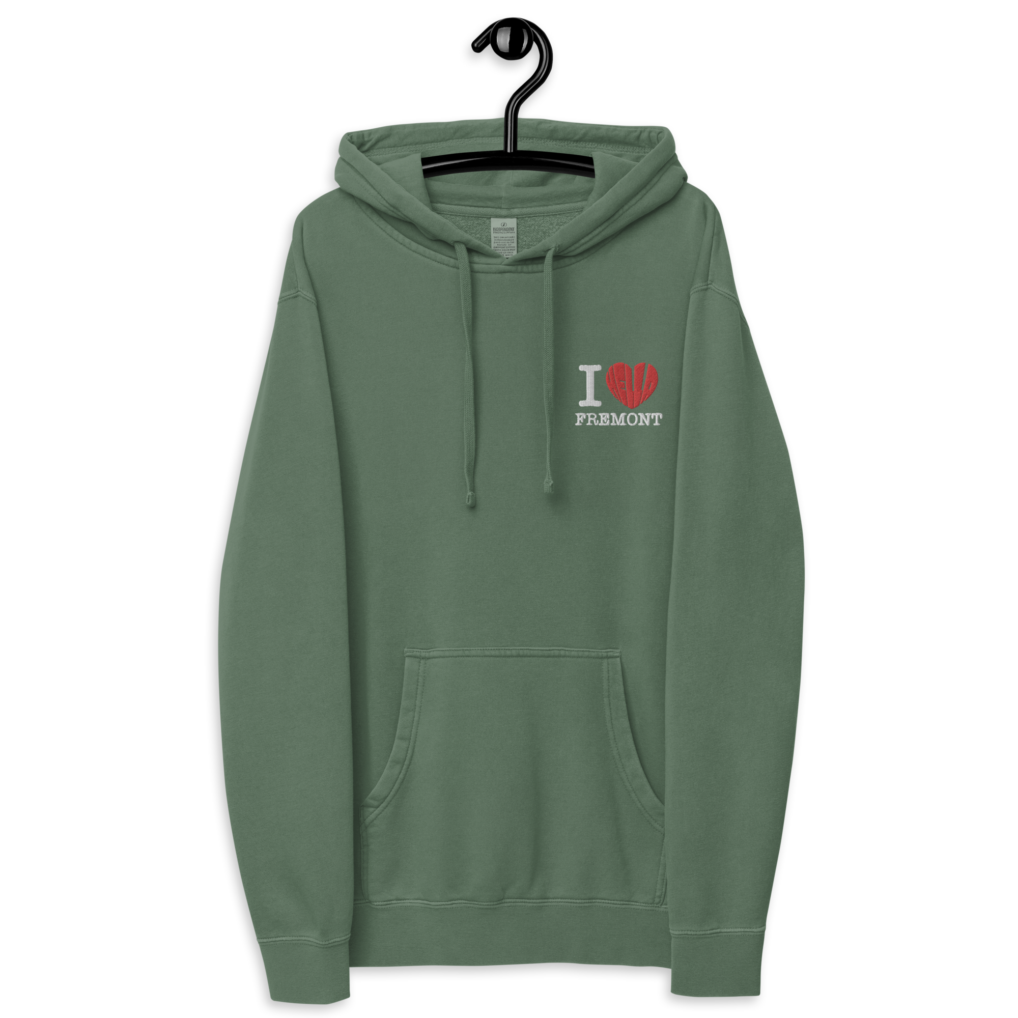 I ❤️ Fremont pigment-dyed hoodie -